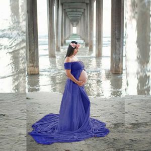 Accesorios de fotografía de maternidad, vestido de embarazo para sesión de fotos, vestidos de embarazada sin hombros para mujer, vestido de maternidad
