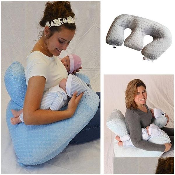 Almohadas de maternidad almohada de bebé Mtifuncional Enfermería para amamantar gemelo de alimentación anti-escupiendo cojín de cintura mamá