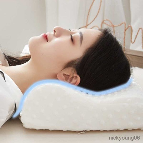 Almohadas de maternidad Ropa de cama Almohada Espuma viscoelástica larga Protección del cuello Látex en forma de rebote lento para dormir