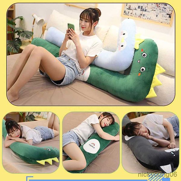 Almohadas de maternidad Linda felpa embarazada suave peluche dinosaurio muñeca Kawaii novio para novia regalos