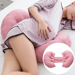 Oreillers de maternité Multi-fonction U forme femmes enceintes sommeil soutien oreiller bambou Fiber coton côté dormeurs grossesse corps oreillers pour Mater 231101