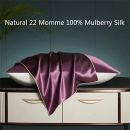 Oreillers de maternité Naturel 22 Momme 100 Taies d'oreiller multicolores en satin de soie de mûrier Enveloppe Clre standard queen king 4874cm 231208