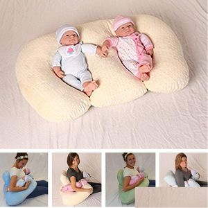 Almohadas de maternidad almohada de almohada para bebés para mtifuncional lactancia materna gemela de alimentación anti-escisión de la cintura Mom embarazo 230925 DR DHU6H