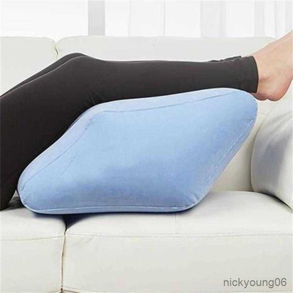 Almohadas de maternidad portátil inflable elevación pierna pie almohada para dormir rodilla soporte cojín entre piernas con bomba infladora