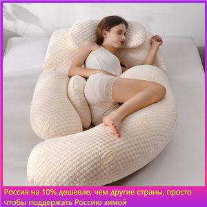 Almohadas de maternidad Almohada de embarazo para mujeres embarazadas Dormir Enfermería Maternidad Almohadas de cuerpo completo Soporte Espalda Vientre Cadera Pierna con funda extraíble 230612