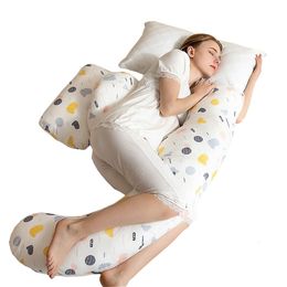 Almohadas de maternidad almohada de embarazo para dormitorio de lado lando algodón de algodón cómodo Mujeres embarazadas Cushy de cintura 230614