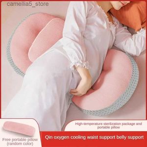 Oreillers de maternité Oreiller pour femmes enceintes Oreiller en forme de U Coussin de ventre pour dormir sur le côté Taille et soutien abdominal Accessoires de grossesse Q231128