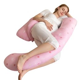 Oreillers de maternité pur coton oreiller de grossesse remplissage complet oreiller enceinte coussin long U forme maternité oreiller pour les femmes enceintes dormant 230821