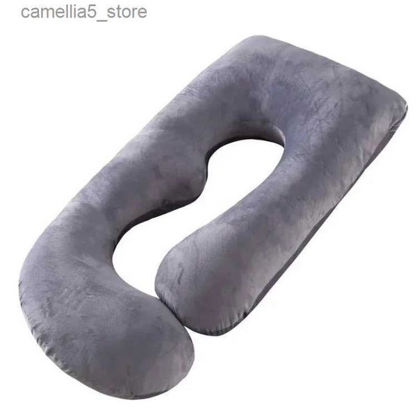 Almohadas de maternidad Almohada de embarazo segura Almohada plegable para dormir en forma de U Almohadas de maternidad de cuerpo completo para mujeres Q231128