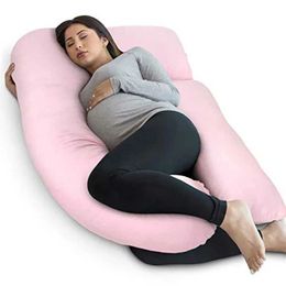 Oreillers de maternité Sleep Grossancy Pillow Soutien en U pour toutes les femmes enceintes détachables et étendues avec une couverture de velours biologique H240514