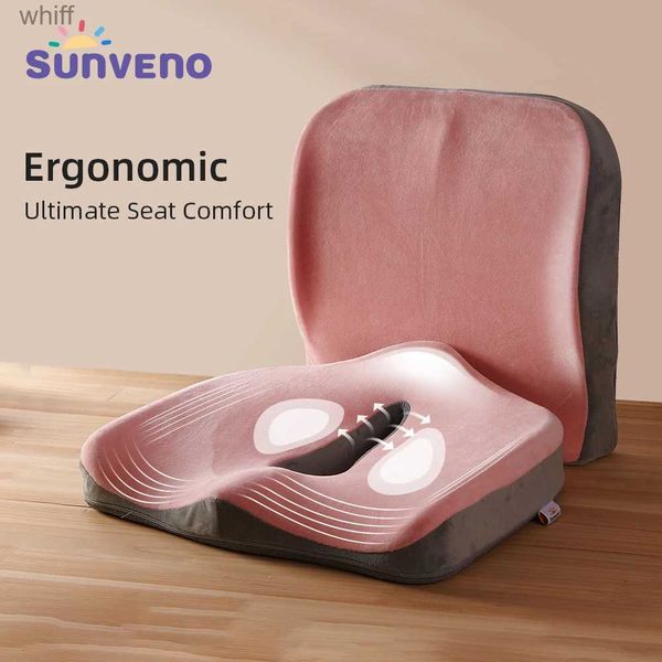 Almohadas de maternidad Sunveno Cojín de asiento para mujer embarazada, almohada para silla de oficina, almohadilla de espuma viscoelástica, almohadas para embarazo, alivio del dolor, sentarse por más tiempo, sentirse mejor L231106