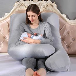 Oreillers de maternité oreiller en forme de U Crystal Velvet côté couchage de sommeil pavage de la sieste