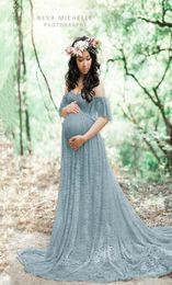 Postos de maternidad Props ropa de embarazo Pogografía Vestidos largos para PO Shoot Vestido embarazada 2020 NUEVO Vestido de encaje Maxi LJ208391440