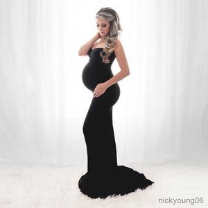 Zwangerschaps mouwloze lage borstjurken voor fotoshoot Zwangerschapsfotografie Props jurkjurken voor zwangere vrouwen kleding R230519