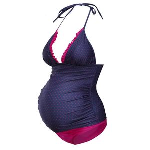 Swimons de maternité Suisseaux à points de maillot de bain imprime