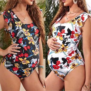 Maternité Maillots De Bain Femmes Maternité Enceinte Floral Imprimé Tankinis Bikini Ensemble D'été Une Pièce Maillot De Bain Beachwear Sexy Maillot De Bain T230607