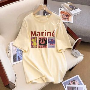 TEPS MATERNITY TEES 2024 SUMME CHEPING COLON 100% Coton T-shirt Fashion imprimement maternel Femme allaitée Vêtements Lactation T-TEES M-6XL Y240518