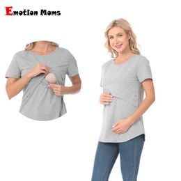 Tops de maternité Tees Emotion Moms T-shirt maternité d'été