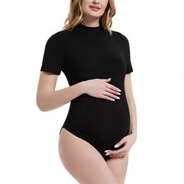 Moederschap Tops Tees Moederschap Bodysuit voor Po Schieten Zwangere Vrouwen Foto's Body Basic Shirt Zwangerschap Kleding 231006