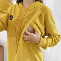 Tops de maternidad Camisetas Maternidad Embarazada Abrigo de invierno Chaqueta Apertura izquierda y derecha Lactancia Mujeres embarazadas Suéter Ropa de maternidad 231218