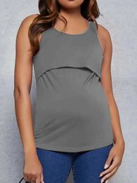 T-shirts de maternité TEES MATERNITY TOPS FEMMES GROTISSEMENTS SHEPT SHIRTS T-shirts Casual Tees for Enceinte Elegant Ladies plies Top Women Clothes #A Y240518