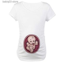 Umstands-Tops, T-Shirts, Sommer, Schwangerschafts-T-Shirt, Größe S-3XL, Umstandsmode, süßer Baby-Aufdruck, O-Ausschnitt, kurze Ärmel, T-Shirts für Frauen, schwangere Kleidung, lustige Tops, T-Shirts T230525