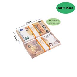 Temps de comptage de mathématiques 50% taille de gros billette de qualité supérieure Copie euro 10 20 50 100 Fake Fake Banknotes Notes Faux Euros Play Collection OTAE6