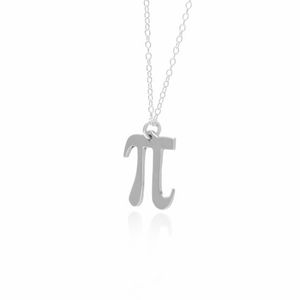 MATH PI 3.14 Numéro de symbole Collier de chaîne de pendentif Science Science Student Geométrie Géométrie Initiale Pai Pai Infinite Infinity Colliers