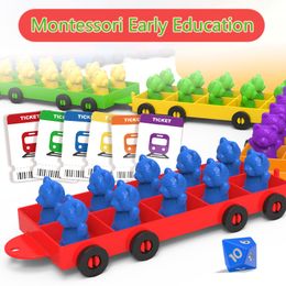 Math Ten Frames Montessori Toys Rainbow Train Digital Arithmetic Game Parish Leernummer Sense educatief speelgoed voor kinderen