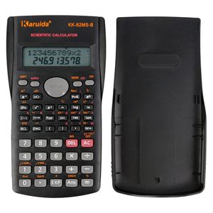 Calculadora dedicada a la enseñanza de matemáticas, calculadora científica portátil de mano, pantalla de 2 líneas para estudiantes, multifunción de mano