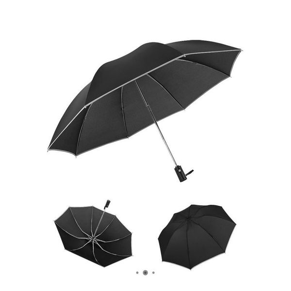 Matic Umbrella Parapluie d'affaires pliant inversé avec bandes réfléchissantes Matic Men Umbrella Parasol W jllBiA