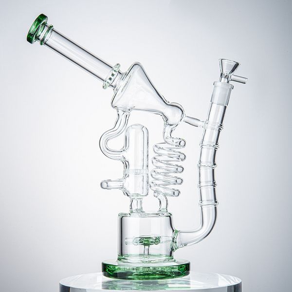 Matrix Hookahs 12,6 pouces Heady Glass Bong Recycler Rig 14mm Joint femelle avec bol Oil Dab Rigs Sidecar Pipes à eau