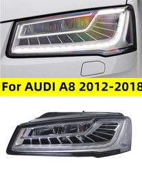 Phares Matrix LED pour AUDI A8 2012 – 20, feux de jour à Configuration élevée, feux de route et de croisement, feux de signalisation