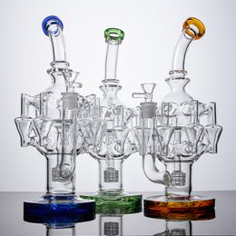 Matrix Recycler Hookahs Octopus Arms Bang en verre avec Matrix Perc Percolator Dab Rigs Oil Rig Accessoires pour fumer livrés avec bol OA01