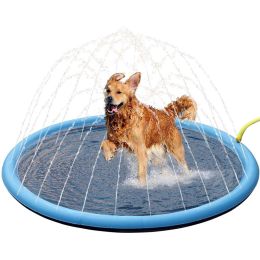 Mats 100/150/170 cm pour chien d'été jouet splash sprinkler tampon de compagnie de compagnie pour animaux de compagnie