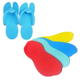 Matten 100 Pairs Hotel Foam Slippers Sandalen Manicure Wegwerp Slippers Gereedschap voor Salon Beauty Spa Massager Thuis Pedicure Zorg