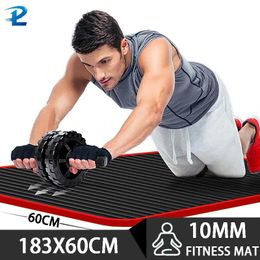 Tapis 200*90 cm plus grand renforcer bordure antidérapante tapis de Fiess pour hommes tapis de Yoga d'exercice haute densité pour gymnastique exercice à domicile gymnastique