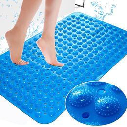 Alfombrillas 2019, alfombrilla de baño fina de succión grande y fuerte, alfombrilla antideslizante para ducha de baño, alfombrilla de baño de PVC con partículas de masaje, almohadilla para pies, alfombrilla de baño no tóxica e inodoro