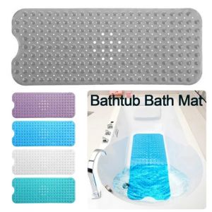 Matten 40x100cm Bad- en douchematten Extra lange PVC Bathtub Veiligheid Nonslip Badmat Machine Wasbaar Bad Mat voor badkamer