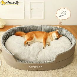 Mats Automne Hiver Dog Bed Wasinable Kennel Pet grand canapé plus velours épais sommeil de sommeil de sommeil de sommeil pour les petits à grands chiens