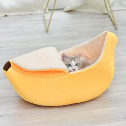 Mats Banana Shape Pet Dog Cat Home Litter Bed House For Mat Dognel Dogne Doggy Pumpy Coussin Panier de coussin chauds Portable Cat Supports