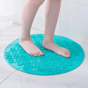 Tapis de salle de bain rond antidérapant, hydrophobe, séchage rapide, ventouse, tapis de baignoire, douche à domicile, tapis de Massage