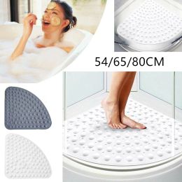 Tapis de salle de bain, de douche, de toilette, d'angle, en PVC, en forme d'éventail, antidérapant, secteur Quadrant, caoutchouc antibactérien