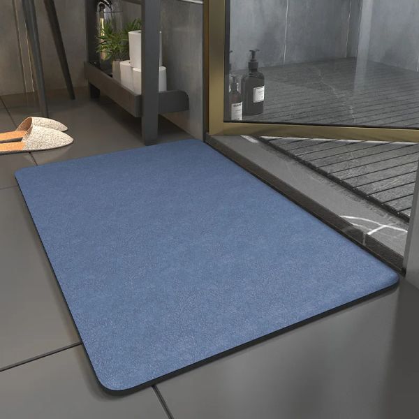 Alfombras de baño, alfombra antideslizante lavable absorbente de agua para juegos de ducha, accesorios de baño, alfombra de diatomeas de secado rápido, alfombra de suelo Vintage