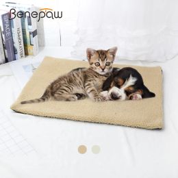 Tapis Benepaw hiver thermoréfléchissant chat tapis chaud polaire sommeil animal chat lits tapis chiot chaton Snooze Pad avec fond antidérapant