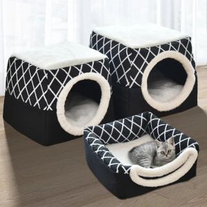 Mats Cat Bed House Winter Pet Pet Cat Deep Sleep Sleep Nid Puppy for Small Medium Dogs Chats Tente confortable Capsule Capsule Pet Mat Supplies