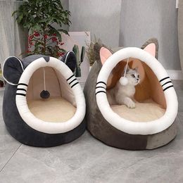 Mats Cat Bed Warm Cat House Pet Basket Tent Winter Cat Nesk Cozy Soft Kitten Cushion Bed for Cats Small Dog Bed Cat Accessories