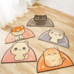 Tapis de litière pour chat, maison de chat, nourriture pour animaux de compagnie, lit anti-éclaboussures pour chats, tapis antidérapants, propre et lavable, accessoires pour animaux de compagnie