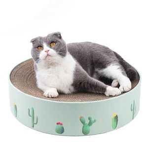 Tapis herbe-aux-chats, jouet à gratter, planche à gratter ronde, grattoir à ongles, jouet de lit, griffe en papier ondulé, coussin de repos pour chaton, fournitures pour animaux de compagnie