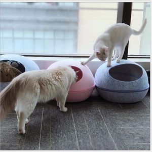 Tapis créatifs en forme d'œuf, isolation thermique, maison pour animaux de compagnie, mignon nid d'animaux en feutre intégré, maison pour chat, intérieur et extérieur, accessoires pour animaux de compagnie, nouveauté 2022